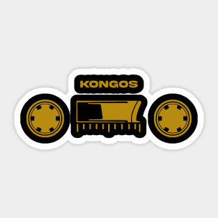 60s cassette with text kongos Sticker